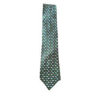 vineyard vines Santa's helper Christmas tie nwt charelston greengreen